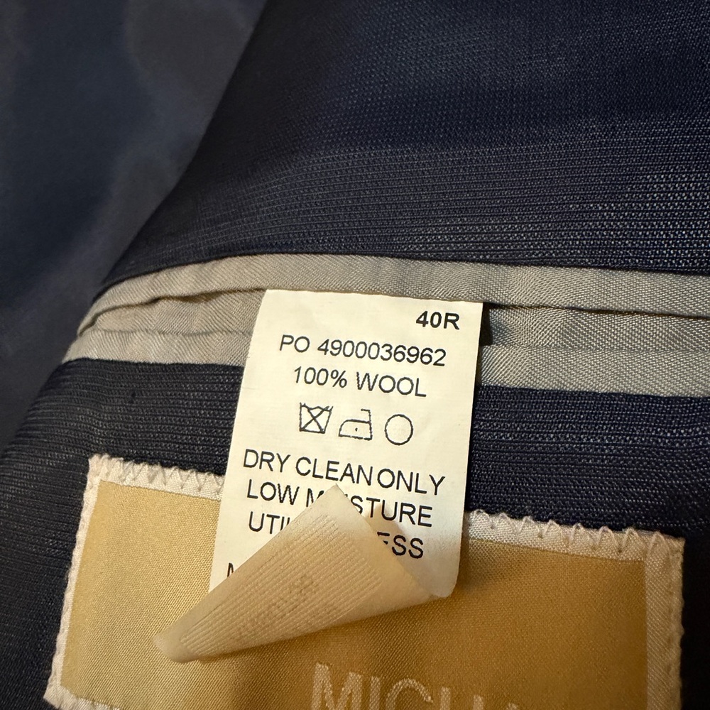 Michael Kors Black Wool Pinstripe Blazer - Picture 3 of 9